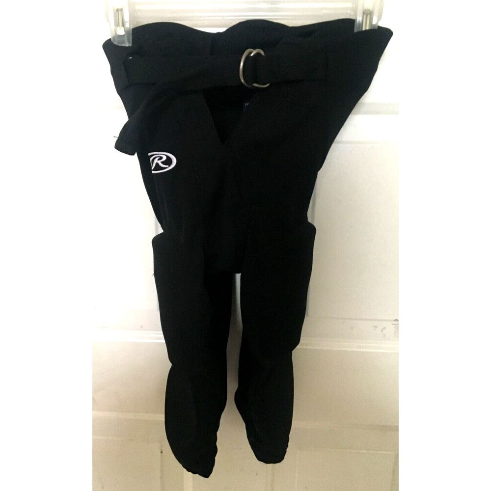 Rawlings Padded Football Pants Lace Up Front (No lace) Black YS Free Ship READ